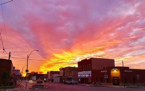 A Windsor Sunset on Main Street 